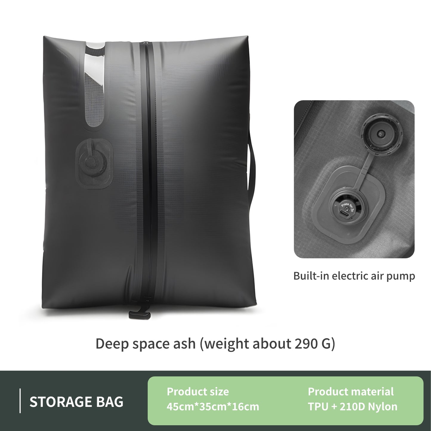 LANDGULLS Vacuum Compression Travel Bag for Carry-On Suitcase and Backpack