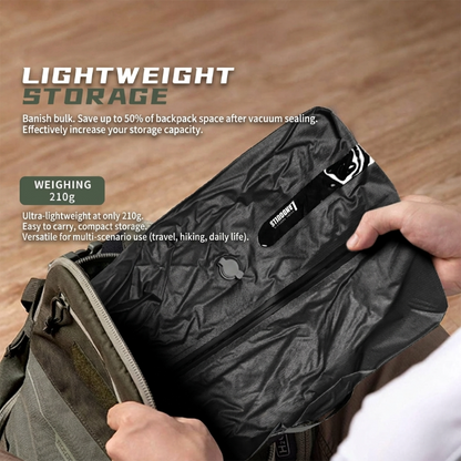 LANDGULLS Wireless Travel Vacuum Storage Bag Set—Reusable Compression Bags + Rechargeable Air Pump—Saves 60% Space—Travel Vacuum Storage Set—Vacuum Travel Bags with Air Pump—Suitable for 30L Backpacks and Suitcases