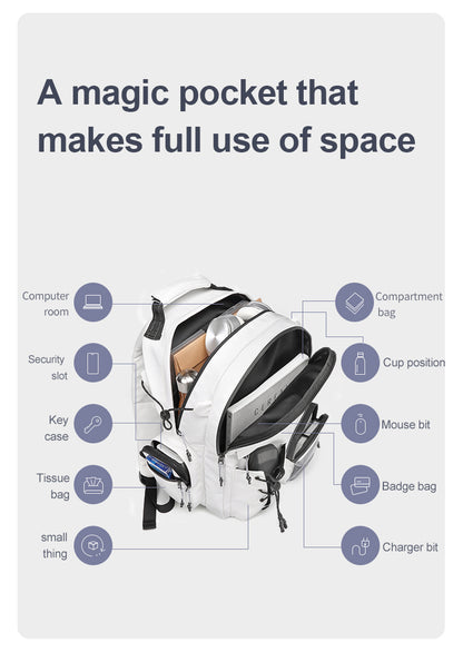 CHAOFANJI Minimalist Trendy Casual Backpack for College Girls & High School Boys | Stylish School Bag