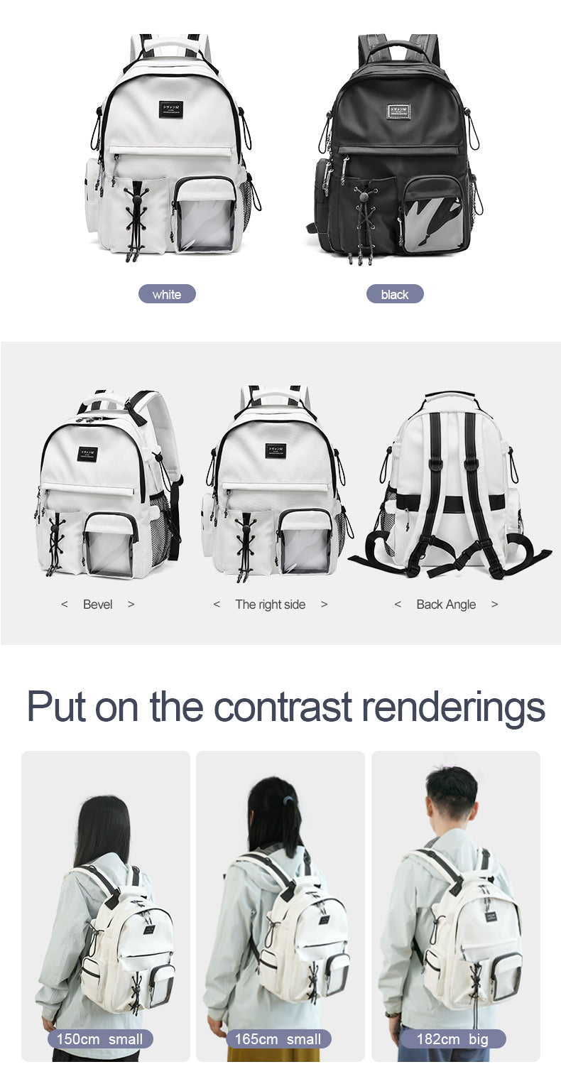 CHAOFANJI Minimalist Trendy Casual Backpack for College Girls & High School Boys | Stylish School Bag