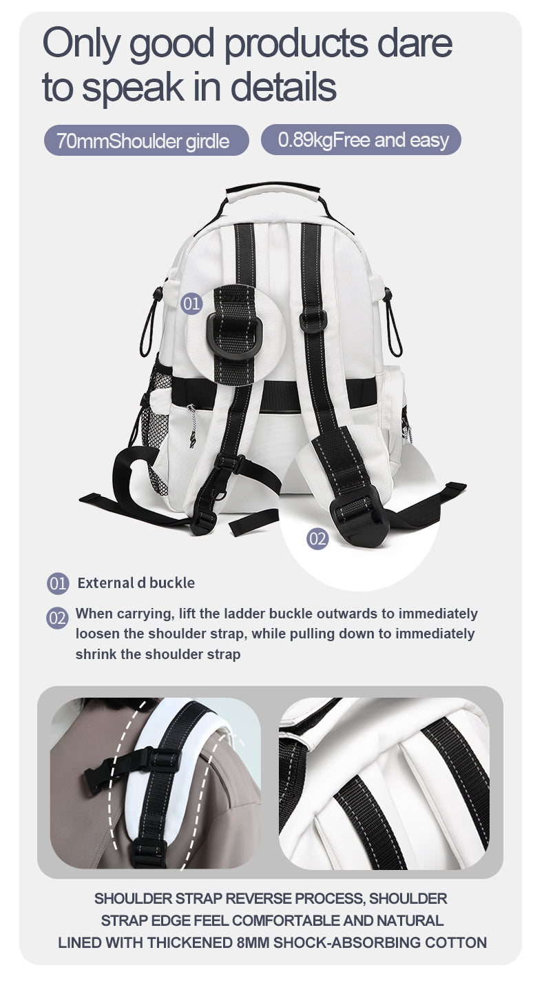 CHAOFANJI Minimalist Trendy Casual Backpack for College Girls & High School Boys | Stylish School Bag