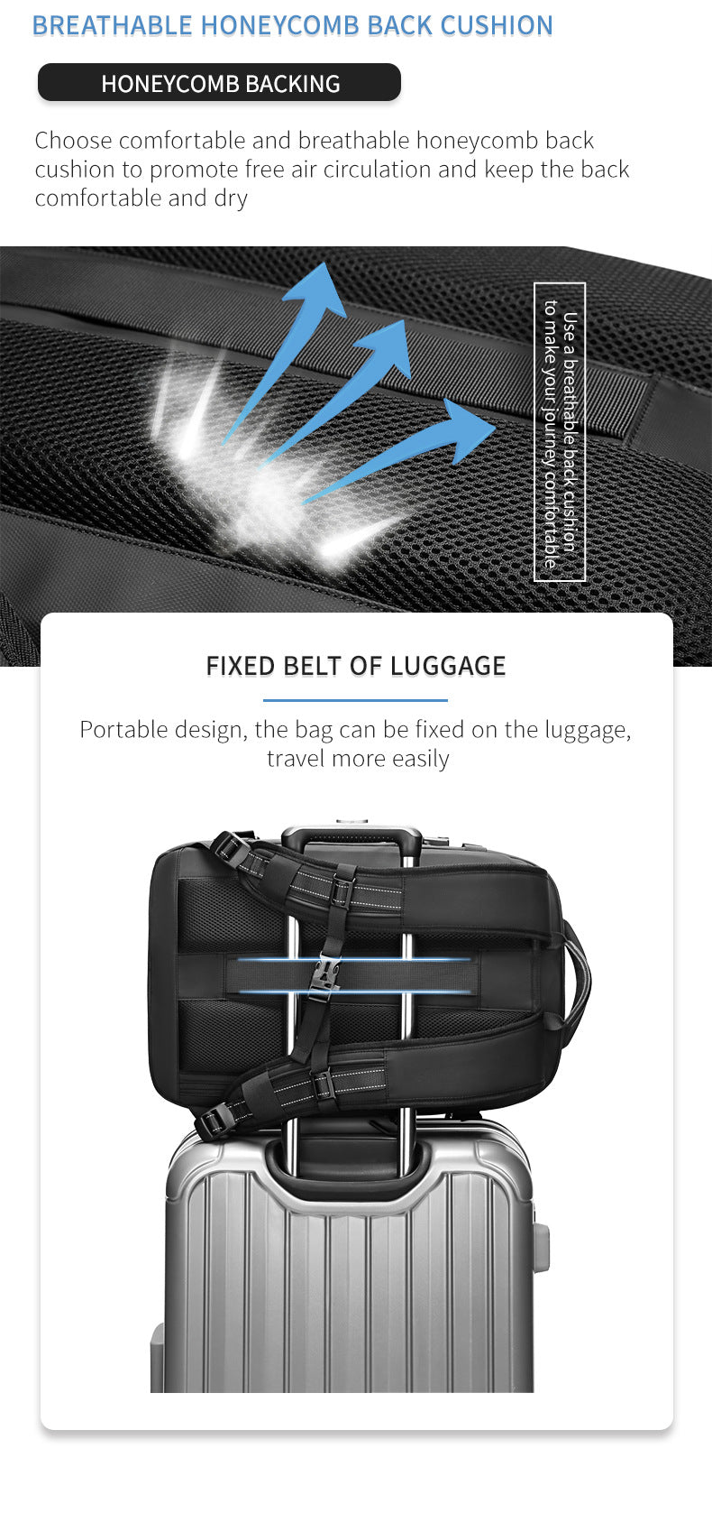 Vacuum-Compressed Large-Capacity Business Backpack for Men: 17-Inch Laptop, Waterproof, Wet/Dry Compartments, Outdoor Commuting Backpack