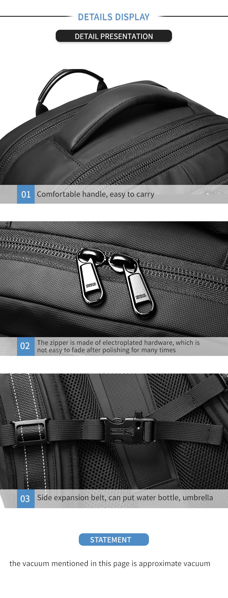 Vacuum-Compressed Large-Capacity Business Backpack for Men: 17-Inch Laptop, Waterproof, Wet/Dry Compartments, Outdoor Commuting Backpack