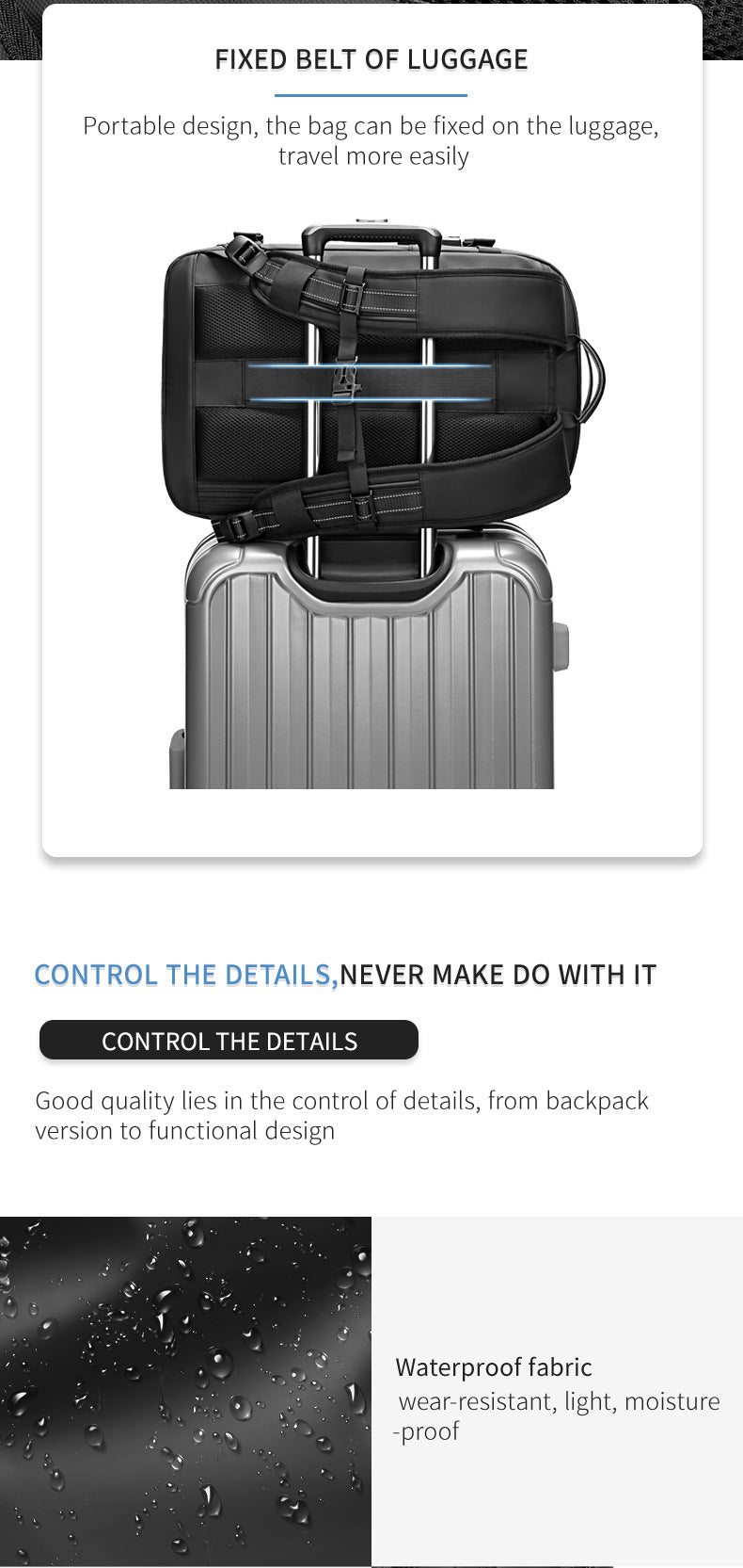 Vacuum-Compressed Large-Capacity Business Backpack for Men: 17-Inch Laptop, Waterproof, Wet/Dry Compartments, Outdoor Commuting Backpack
